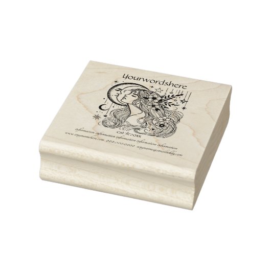 Maak Je Eigen Hemelse Halvemaan Liefdesflora Rubberstempel (Stempel)