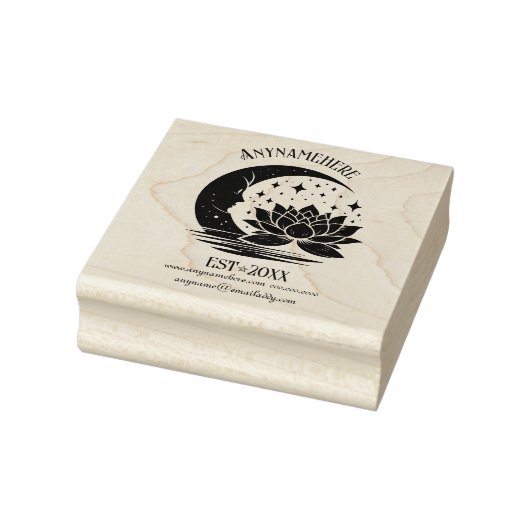 Maak je eigen Hemelse Halvemaan Man Lotus Rubberstempel (Stempel)