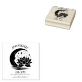 Maak je eigen Hemelse Halvemaan Man Lotus Rubberstempel (Gestempeld)