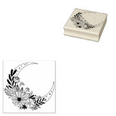 Maak Je Eigen Hemelse Halvemaanbloemen Rubberstempel (Gestempeld)