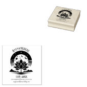 Maak Je Eigen Hemelse Lotusbloem Landschap Rubberstempel (Gestempeld)