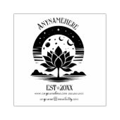Maak Je Eigen Hemelse Lotusbloem Landschap Rubberstempel (Afrduk)