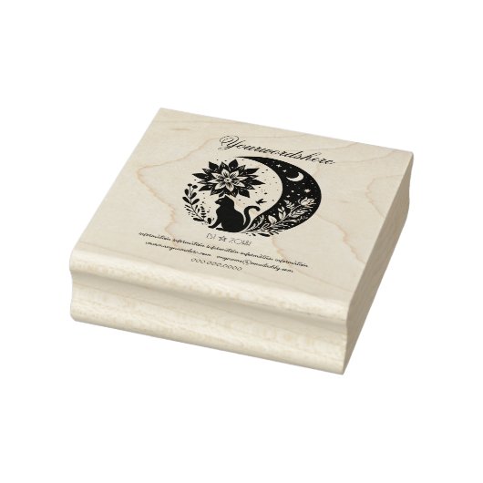 Maak Je Eigen Hemelse Mandala Bloem Zwarte Kat Rubberstempel (Stempel)