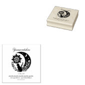 Maak Je Eigen Hemelse Mandala Bloem Zwarte Kat Rubberstempel (Gestempeld)