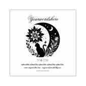 Maak Je Eigen Hemelse Mandala Bloem Zwarte Kat Rubberstempel (Afrduk)