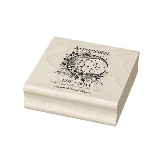 Maak Je Eigen Hemelse Slaapmaan Bloemen Rubberstempel (Stempel)