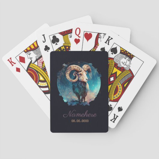 Maak Je Eigen Hemelse Steenbok Zodiac Pokerkaarten (Achterkant)