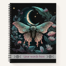 Maak Je Eigen Hemelse Tuin Moth Floral Notitieboek
