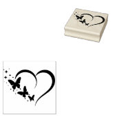 Maak Je Eigen Hemelse Vlinders Hart Rubberstempel (Gestempeld)