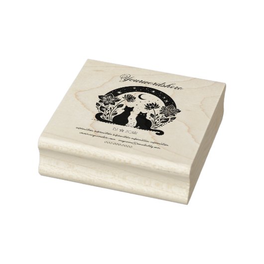 Maak Je Eigen Hemelse Zwarte Katten Tuin Rubberstempel (Stempel)