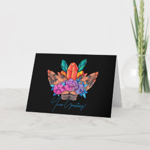 Maak Je Eigen Henna Handen Crystals & Rozen Feestdagen Kaart