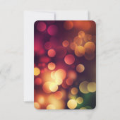 Maak je eigen herfst rode Bokeh RSVP Kaartje (Achterkant)