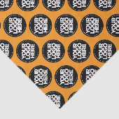Maak je eigen herhalende logo achtergrond oranje tissuepapier (Detail)