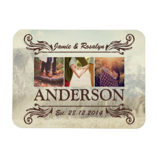 Maak je eigen heup retro Instagram koppel collage Magneet