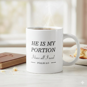 Maak je eigen Hij is mijn deel Christelijk Grote Koffiekop
