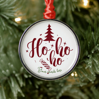 Maak Je Eigen Ho Ho Ho Kerstmis Metalen Ornament