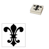 Maak Je Eigen Hoge Slanke Fleur De Lis Rubberstempel (Gestempeld)