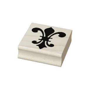 Maak Je Eigen Hoge Slanke Fleur De Lis Rubberstempel