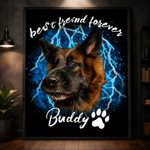 Maak Je Eigen Hond Dier Foto Dier aangepast 90s Poster