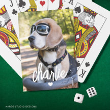 Maak Je Eigen Hond Naam Foto Speelkaarten