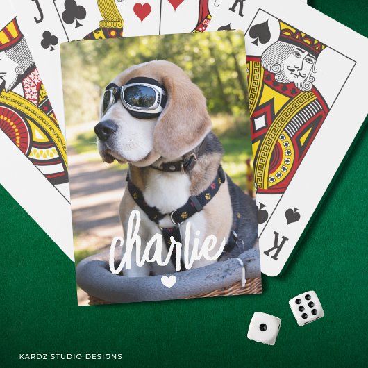 Maak Je Eigen Hond Naam Foto Speelkaarten