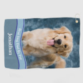 Maak Je Eigen Honden Foto Upload Golf Handdoek (Horizontaal)