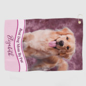 Maak Je Eigen Honden Foto Upload Golf Handdoek (Horizontaal)