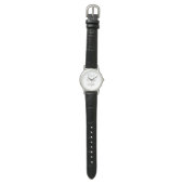 Classic Zwart Leer Horloge (Vlak)