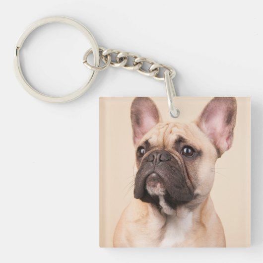 Maak Je Eigen Huisdier Foto Aangepaste Afbeelding Sleutelhanger (voorkant)