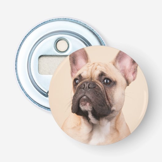 Maak Je Eigen Huisdier Foto Aangepaste Foto Button Flesopener (Voorkant)