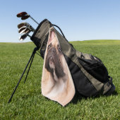 Maak Je Eigen Huisdier Foto Aangepaste Foto Golfhanddoek (Groen)