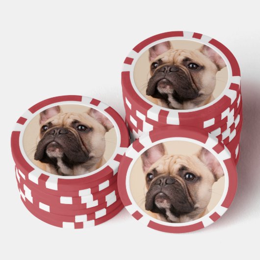 Maak Je Eigen Huisdier Foto Aangepaste Foto Poker Chips (Opstapeling)
