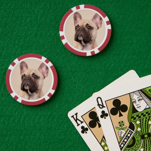 Maak Je Eigen Huisdier Foto Aangepaste Foto Poker Chips (Pokertafel (Dubbel))