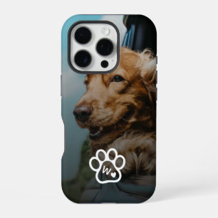 Maak je eigen huisdier foto portret monogram op ma iPhone 16 pro hoesje