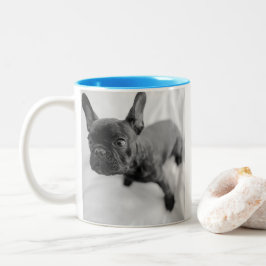 Maak je eigen huisdier foto | Zwart en Wit Tweekleurige Koffiemok