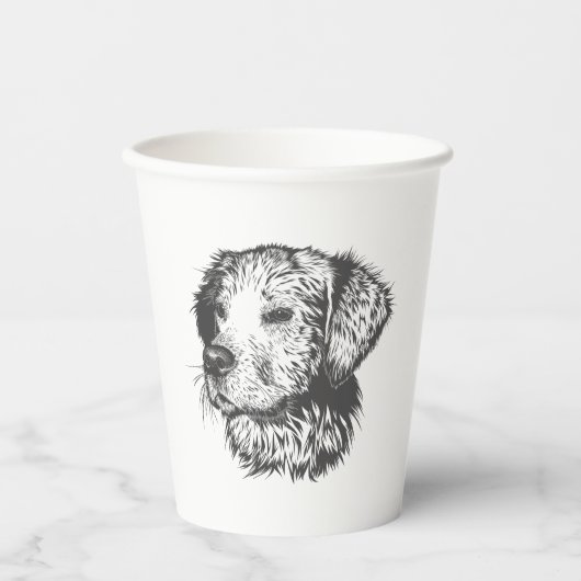 Maak Je Eigen Huisdier Hond Aangepast Papieren Bekers (Voorkant)