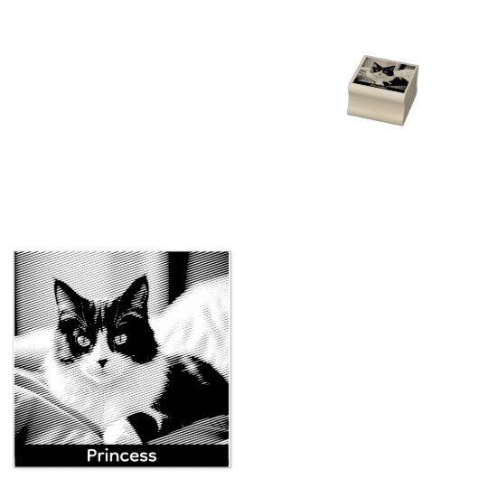 Maak je eigen huisdier kat foto gepersonaliseerd rubberstempel (Gestempeld)