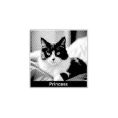 Maak je eigen huisdier kat foto gepersonaliseerd rubberstempel (Afrduk)