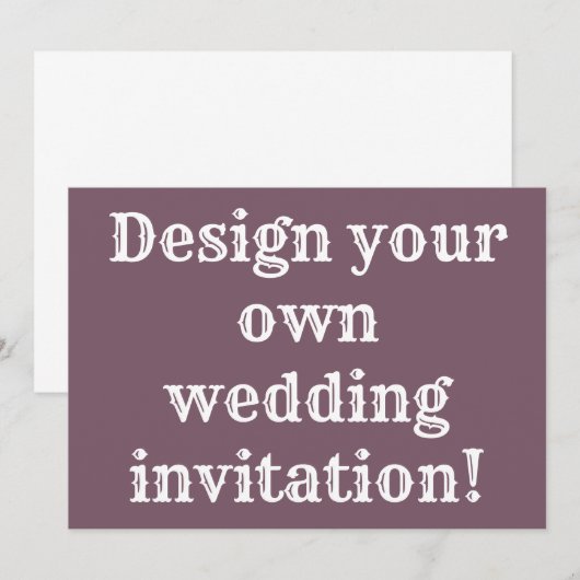 Maak je eigen huwelijk kaart (Voorkant / Achterkant)