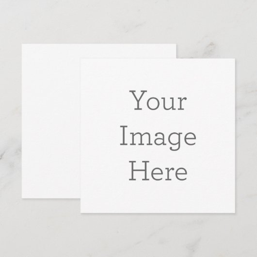 Enkele uitnodiging, Maat: 13,3 x 13,3 cm, Papier: Signature Mat, Enveloppen: Wit (Voorkant / Achterkant)