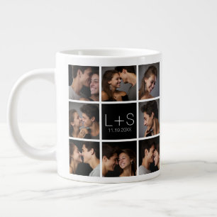 Maak Je Eigen Huwelijksfotocollage Monogram Grote Koffiekop