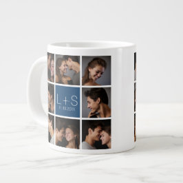 Maak Je Eigen Huwelijksfotocollage Monogram Grote Koffiekop