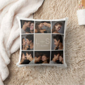 Maak Je Eigen Huwelijksfotocollage Monogram Kussen (Deken)