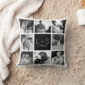 Maak Je Eigen Huwelijksfotocollage Monogram Kussen (Deken)