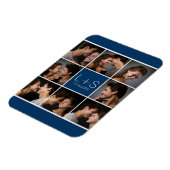 Maak Je Eigen Huwelijksfotocollage Monogram Magneet (Linkerzijde)