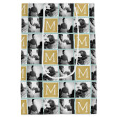 Maak Je Eigen Huwelijksfotocollage Monogram Medium Cadeauzakje (Achterkant)