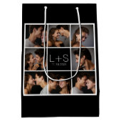Maak Je Eigen Huwelijksfotocollage Monogram Medium Cadeauzakje (Achterkant)