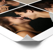 Maak Je Eigen Huwelijksfotocollage Monogram Poster (Hoek)