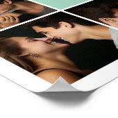 Maak Je Eigen Huwelijksfotocollage Monogram Poster (Hoek)