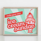 Maak je eigen Ice Cream Sundae Bar-tabletteken Poster